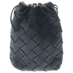 Bottega Veneta Intrecciato Vertical Leather Bag Black