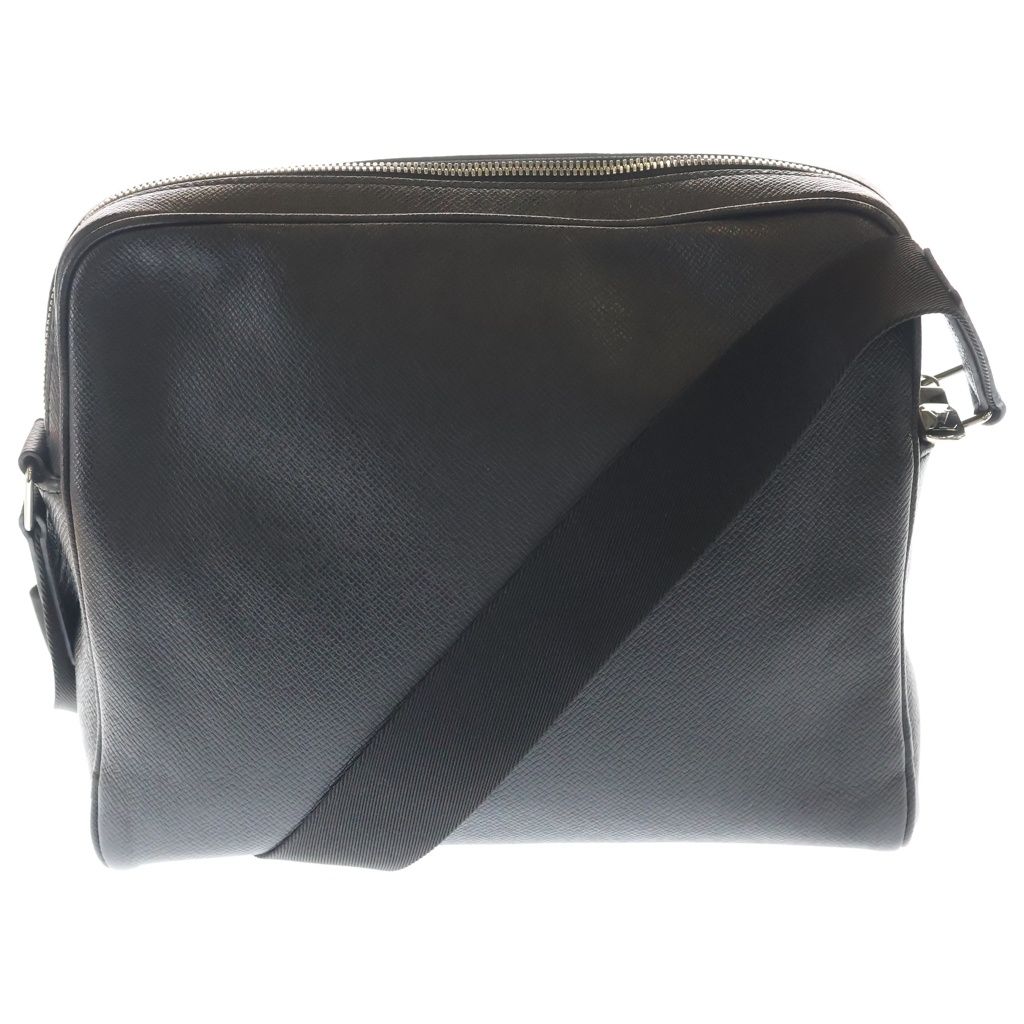 Louis Vuitton Taiga Alex Messenger Shoulder Bag Black Leather Silver — view 2