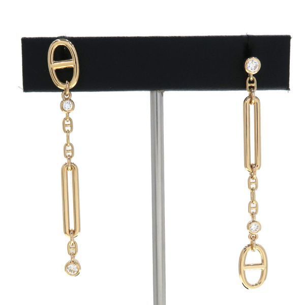 Hermes Chaine D'ancre Chaos Diamond Earrings
