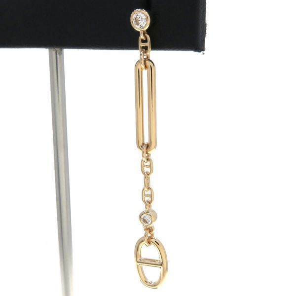 Hermes Chaine D'ancre Chaos Diamond Earrings — view 3