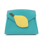 Hermes Pouch Tutti Frutti Blue Paon Lime Leather