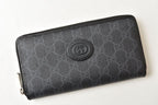 Gucci Wallet Interlocking GG Supreme Zip Around Gray Black — view 2