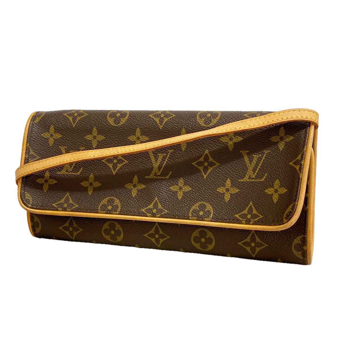 Louis Vuitton Shoulder Bag Monogram Pochette Twin GM Brown