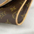 Louis Vuitton Shoulder Bag Monogram Pochette Twin GM Brown — view 6