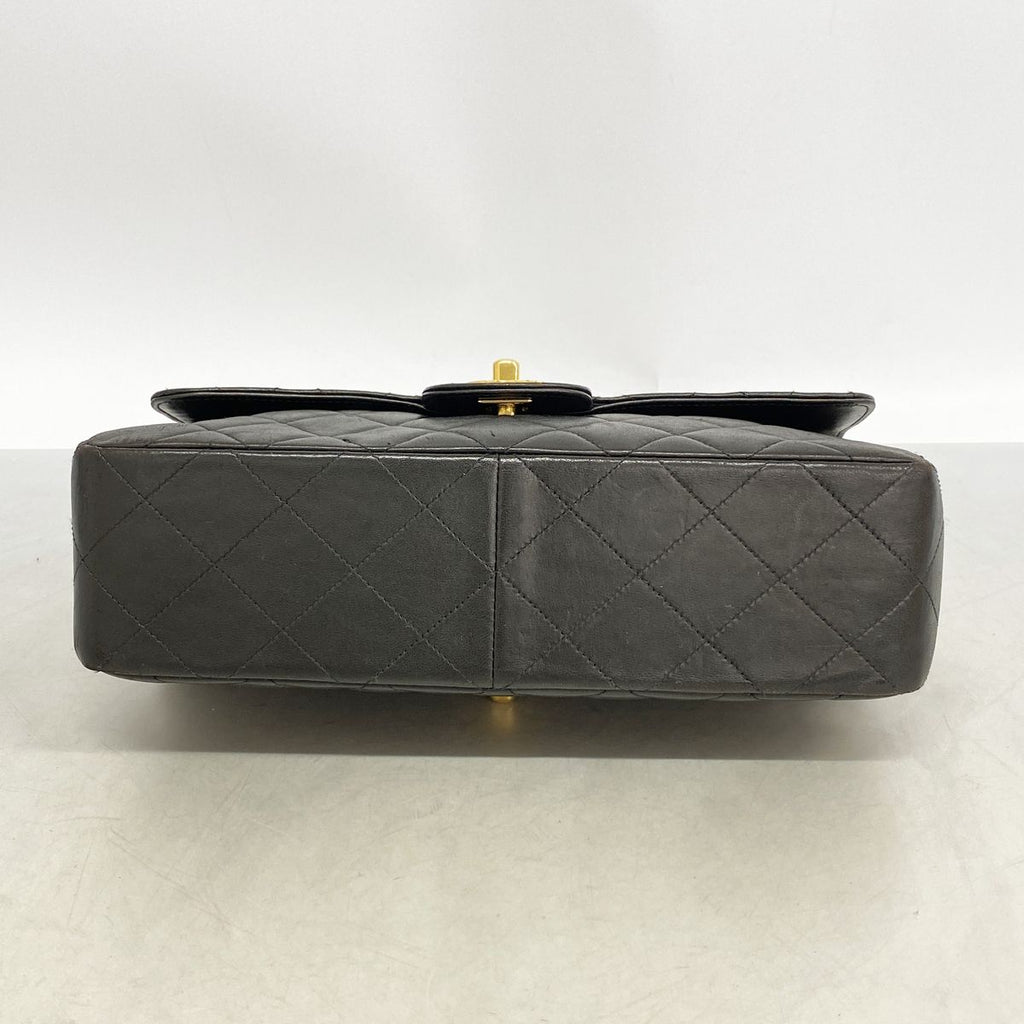 Chanel Shoulder Bag Quilted Double Face Lambskin Black Gold — view 3