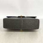 Chanel Shoulder Bag Quilted Double Face Lambskin Black Gold — view 3