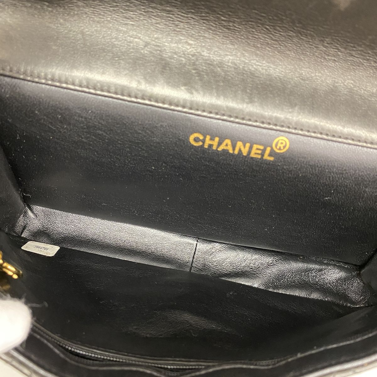 Chanel Shoulder Bag Quilted Double Face Lambskin Black Gold — view 4