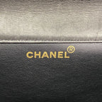 Chanel Shoulder Bag Quilted Double Face Lambskin Black Gold — view 5