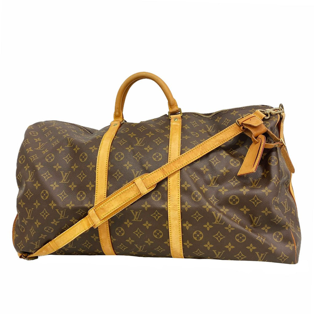 Louis Vuitton Boston Bag Monogram Keepall Bandouliere 60 Brown