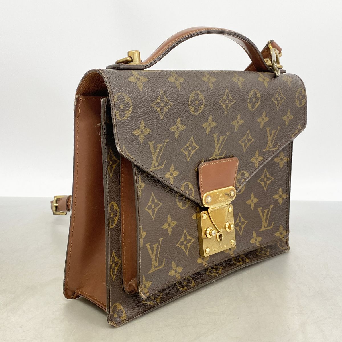 Louis Vuitton Handbag Monogram Monceau 26 Brown 2-Way Bag — view 2