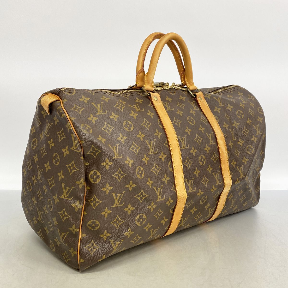 Louis Vuitton Boston Bag Monogram Keepall 50 Brown — view 2