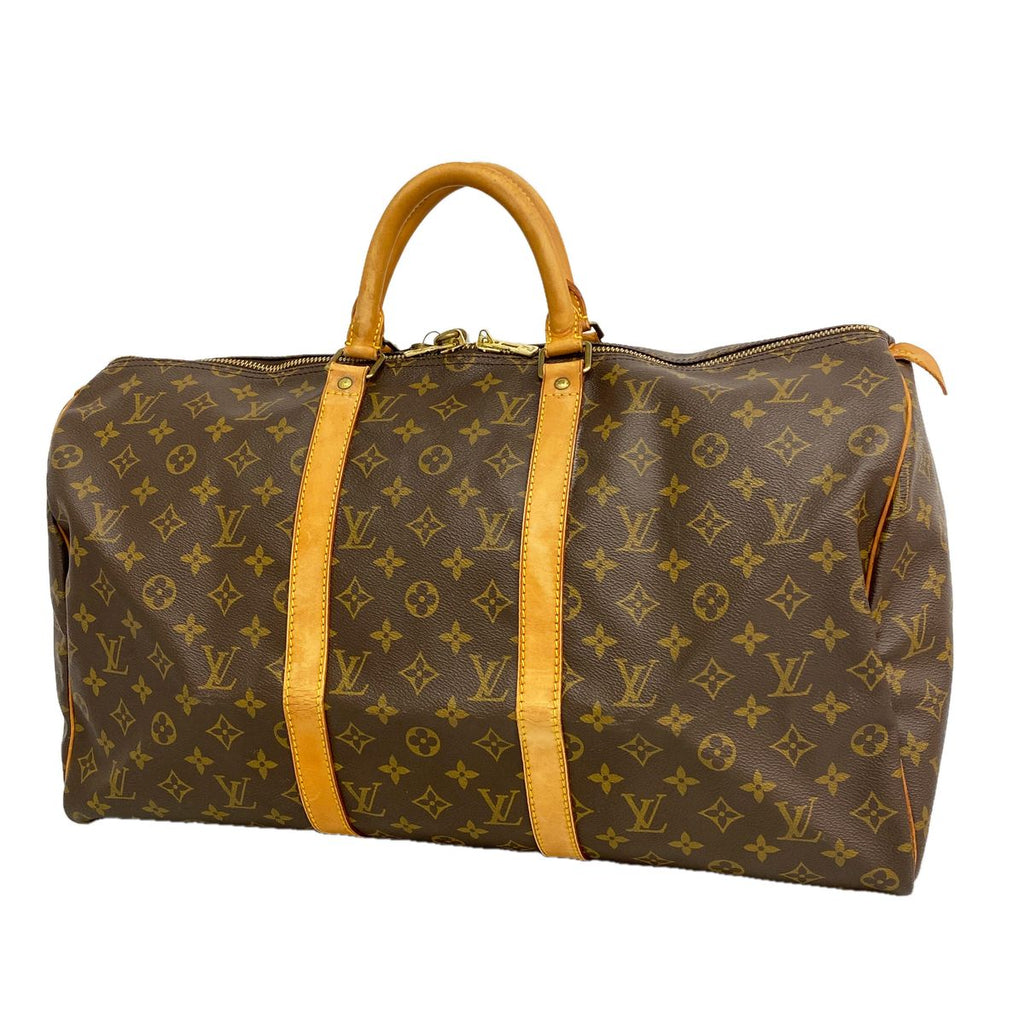 Louis Vuitton Boston Bag Monogram Keepall 50 Brown