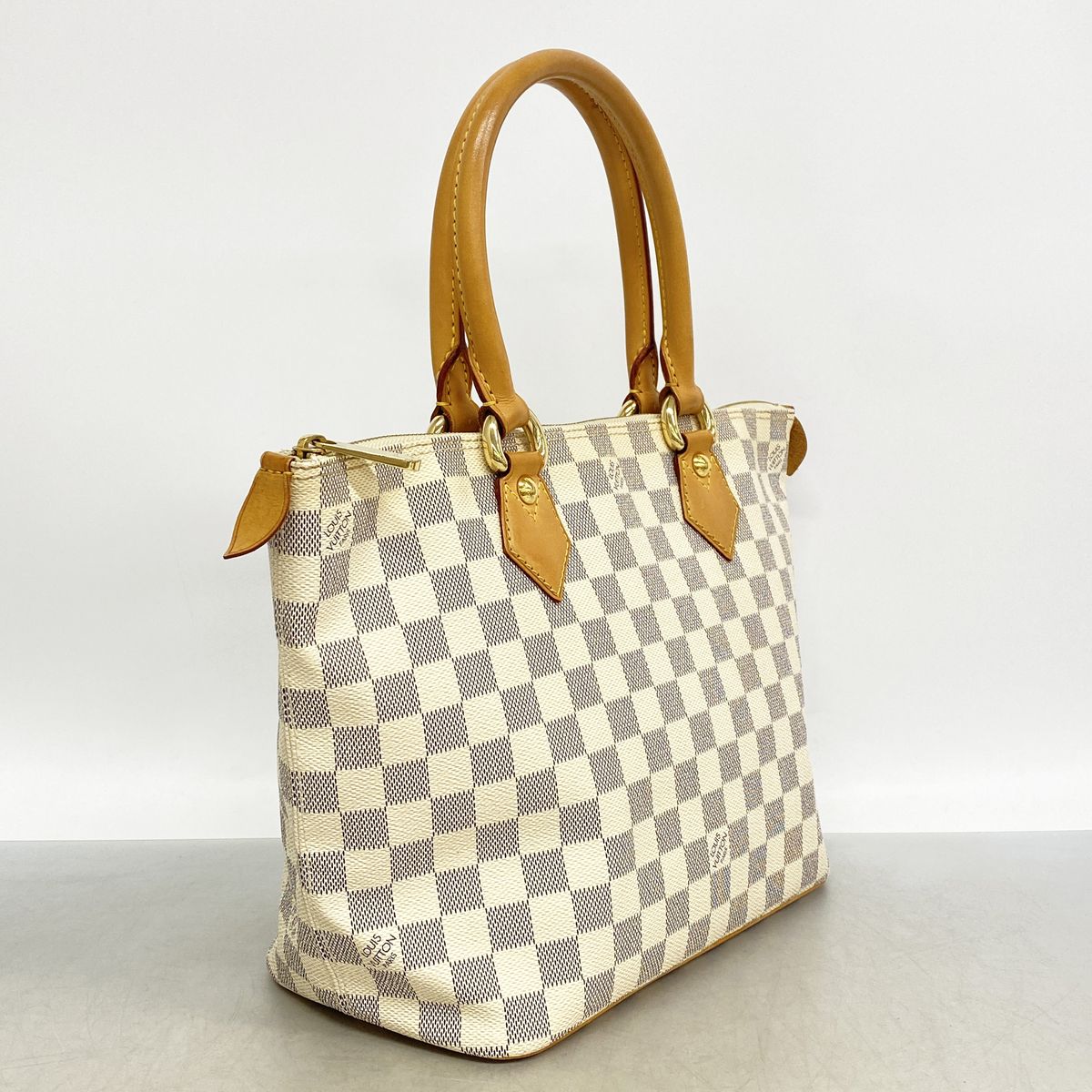 Louis Vuitton Handbag Damier Azur Saleya PM White — view 2