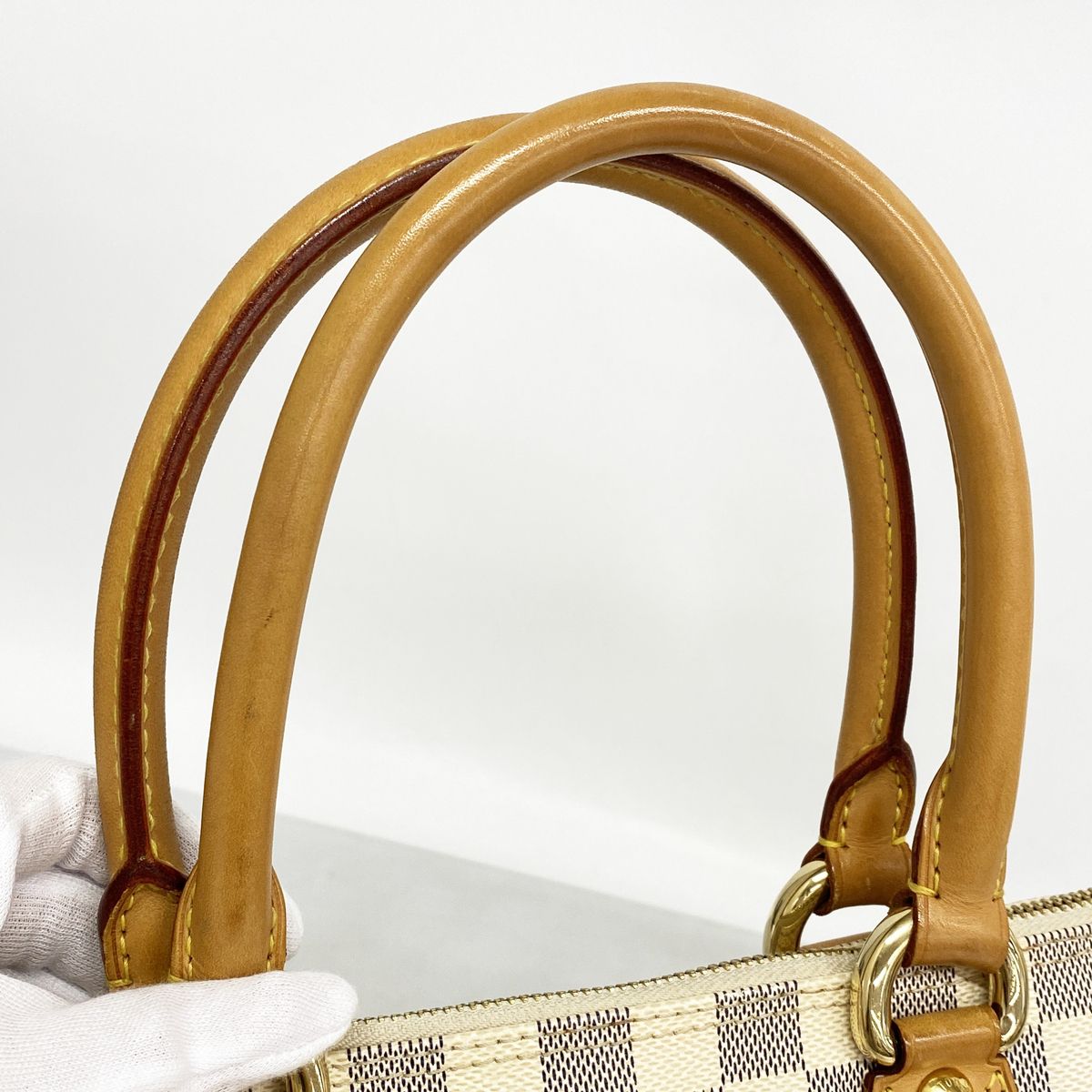 Louis Vuitton Handbag Damier Azur Saleya PM White — view 7