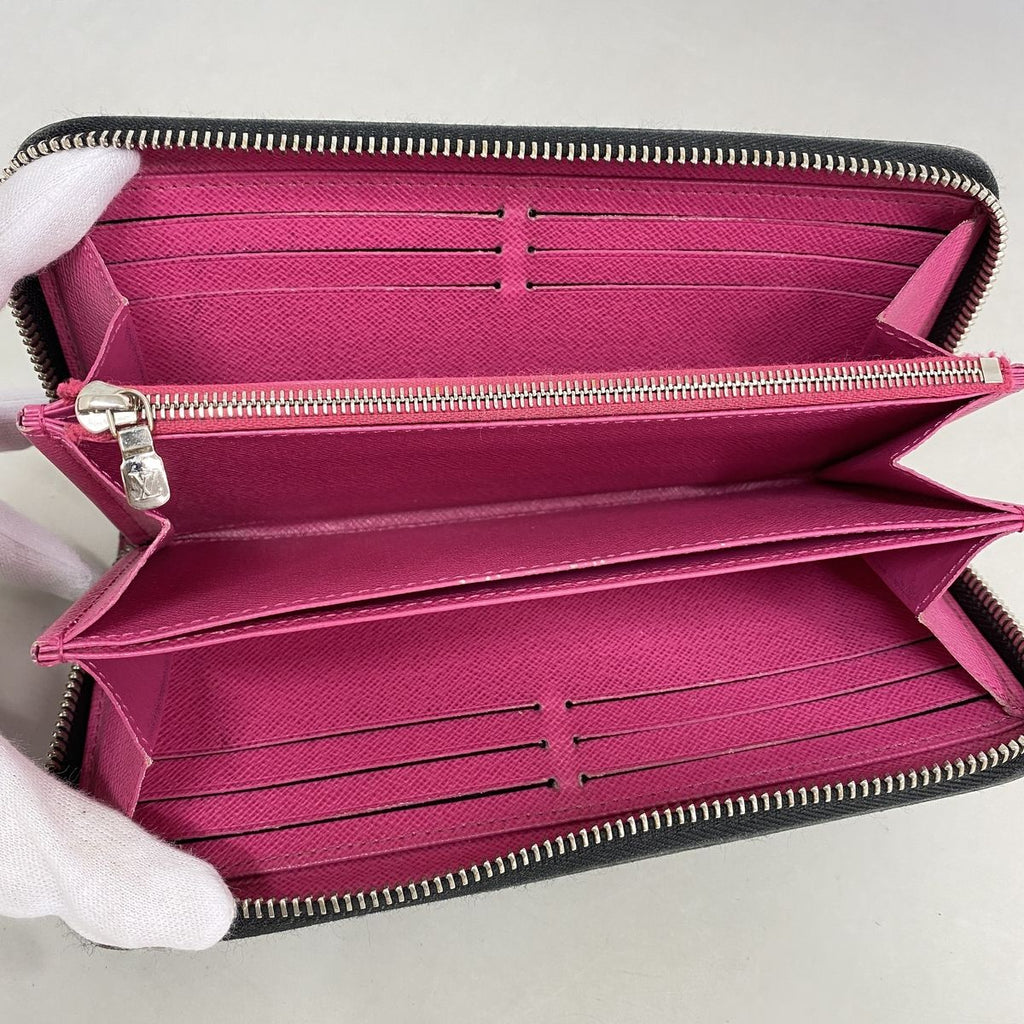 Louis Vuitton Wallet Epi Zippy Noir Hot Pink — view 3