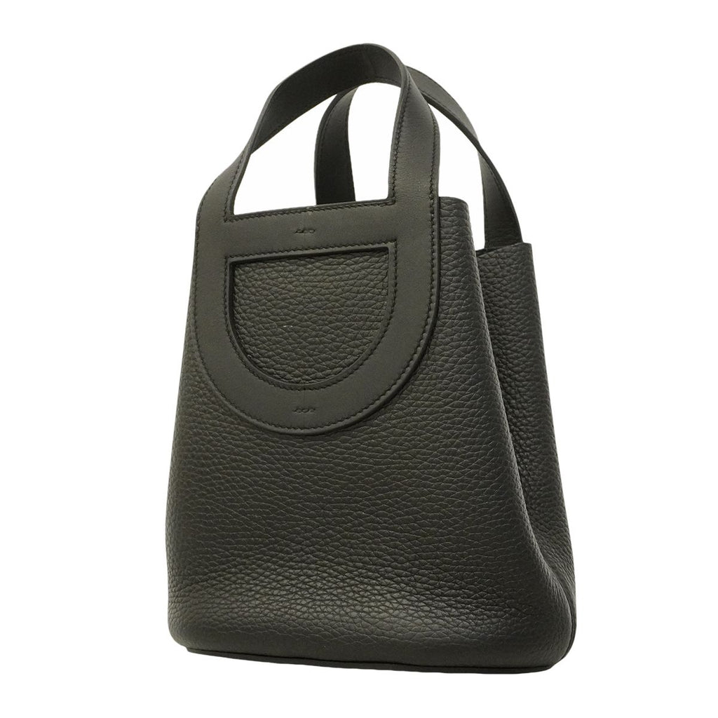 Hermes Handbag in the Loop 18 Taurillon Clemence Black Silver