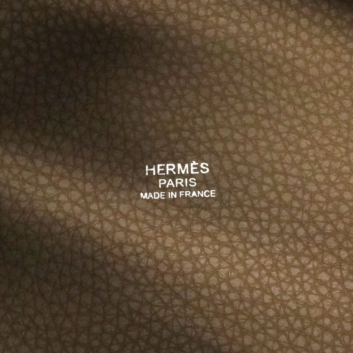 Hermes Handbag Picotin Lock PM Taurillon Clemence Etoupe Silver — view 5