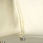Hermes Handbag Kelly 32 Taurillon Clemence White Silver — view 6