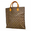 Louis Vuitton Tote Bag Monogram Sac Plat Brown