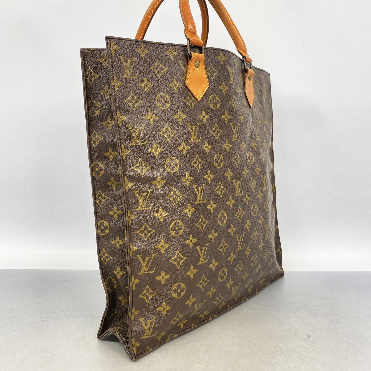 Louis Vuitton Tote Bag Monogram Sac Plat Brown — view 2