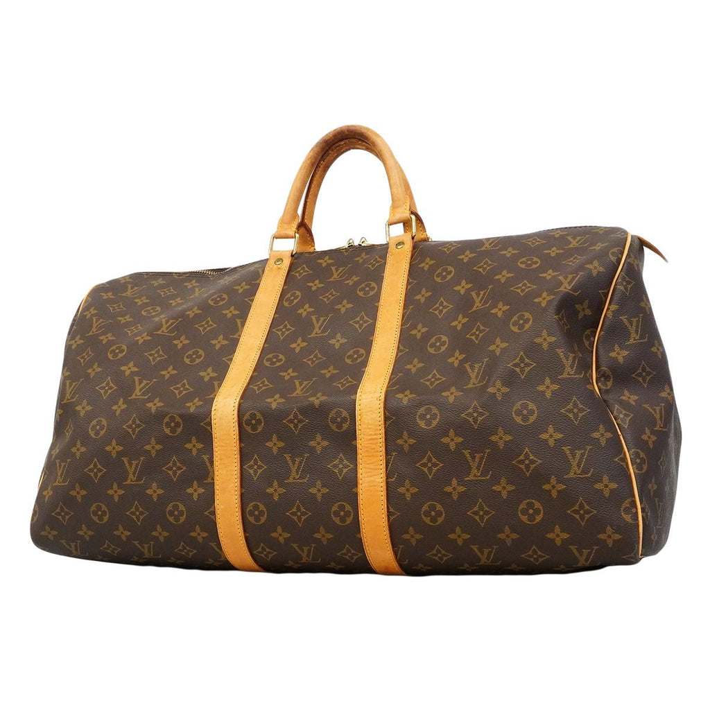 Louis Vuitton Boston Bag Monogram Keepall 55 Brown