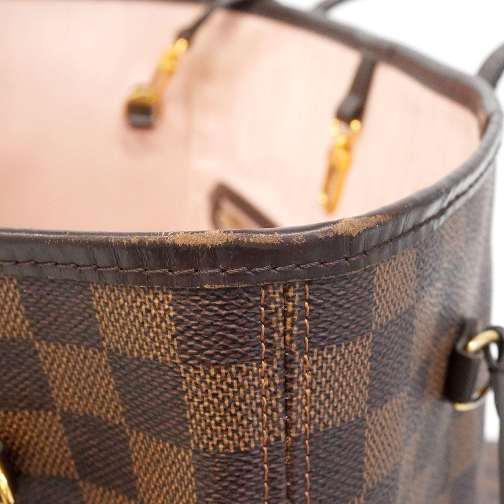 Louis Vuitton Tote Bag Damier Neverfull MM Rose Ballerine Ebene — view 8