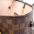 Louis Vuitton Tote Bag Damier Neverfull MM Rose Ballerine Ebene — view 8