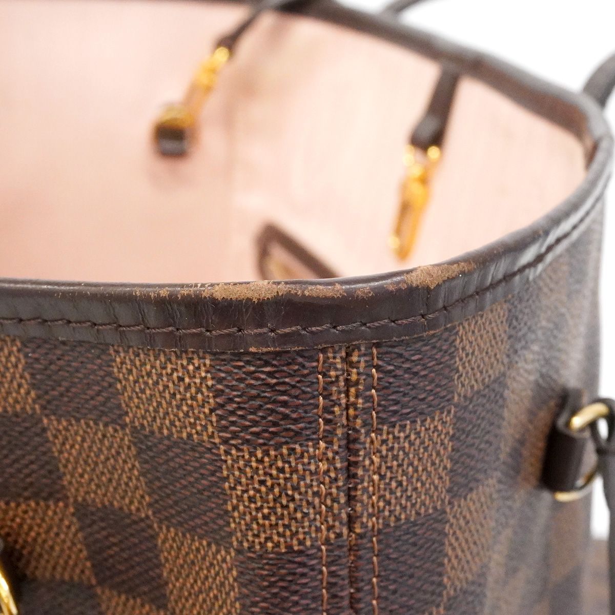 Louis Vuitton Tote Bag Damier Neverfull MM Rose Ballerine Ebene — view 8