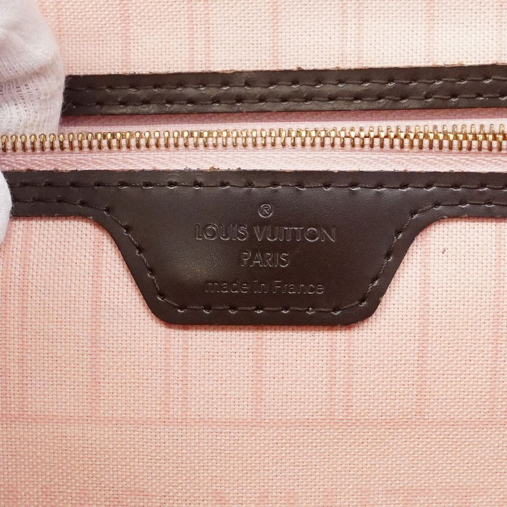 Louis Vuitton Tote Bag Damier Neverfull MM Rose Ballerine Ebene — view 5