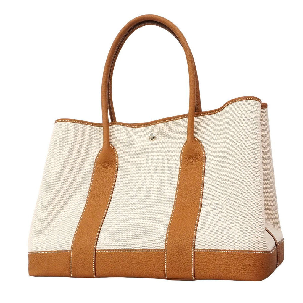 Hermes Tote Bag Neo Garden 41 Toile Ash Negonda Gold Silver