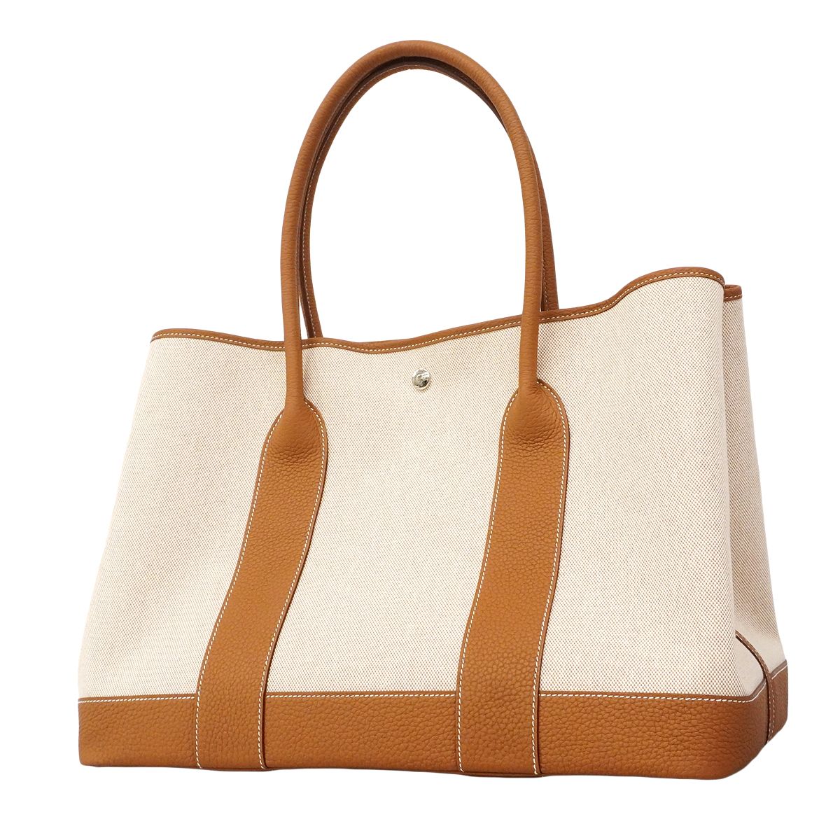 Hermes Tote Bag Neo Garden 41 Toile Ash Negonda Gold Silver
