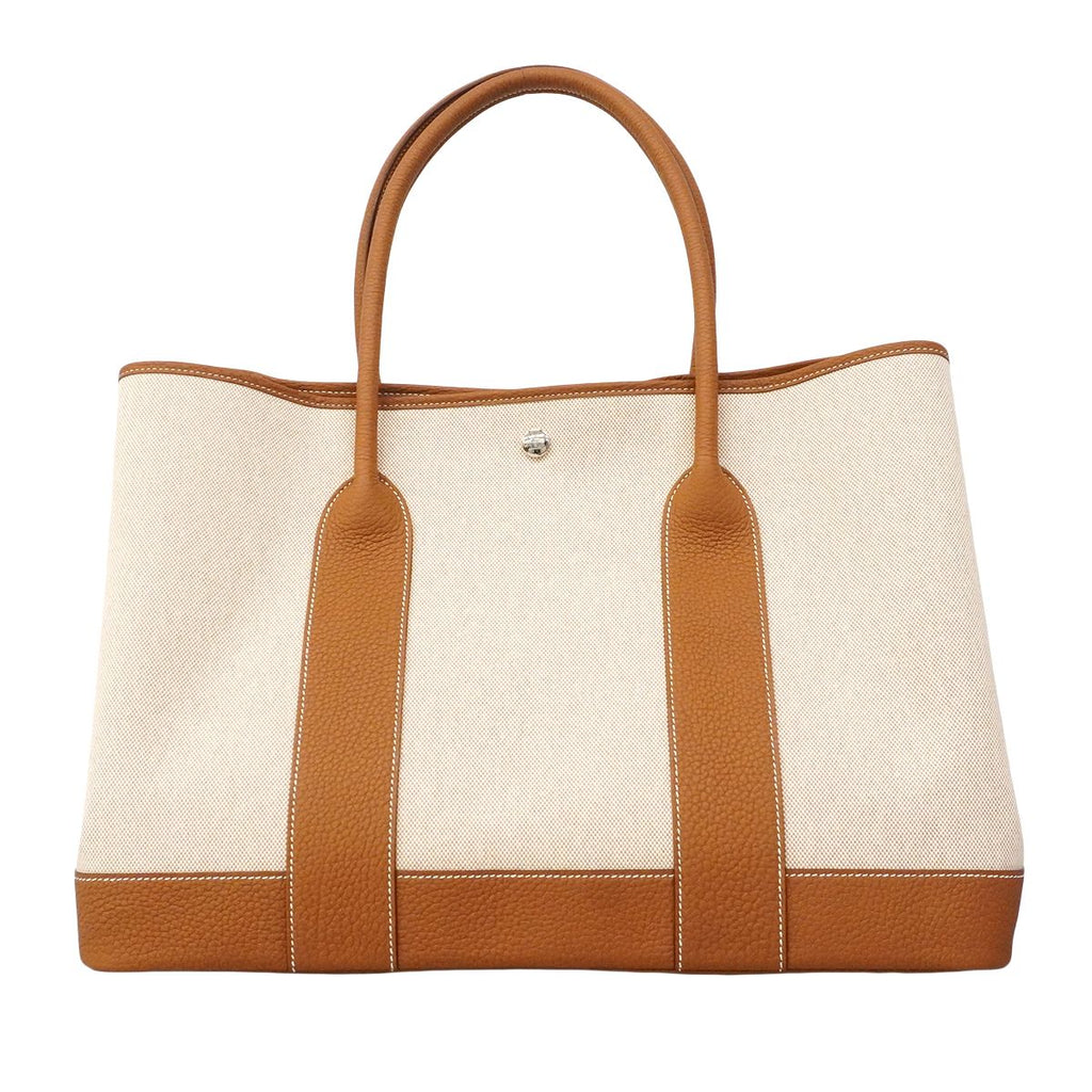 Hermes Tote Bag Neo Garden 41 Toile Ash Negonda Gold Silver — view 6