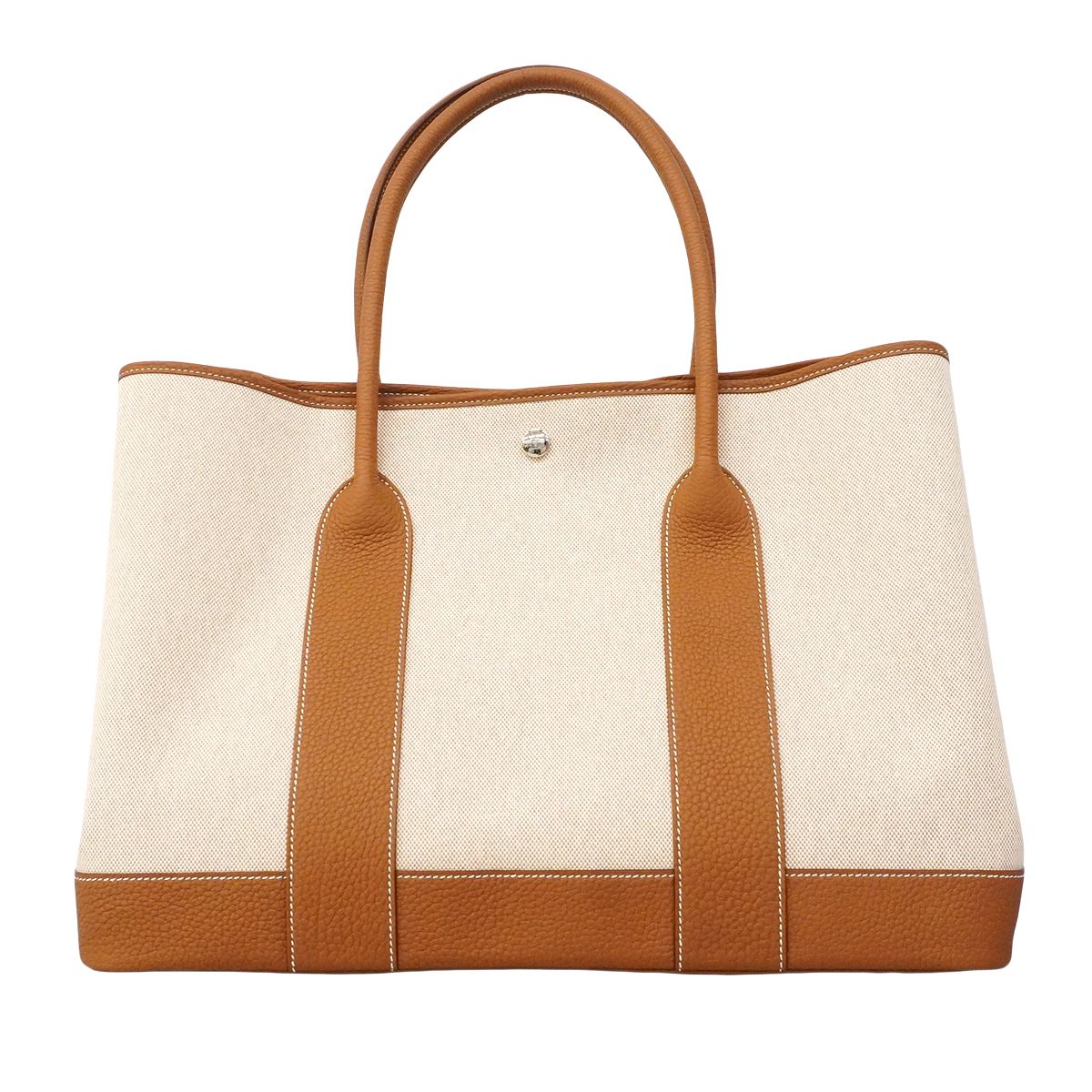 Hermes Tote Bag Neo Garden 41 Toile Ash Negonda Gold Silver — view 6