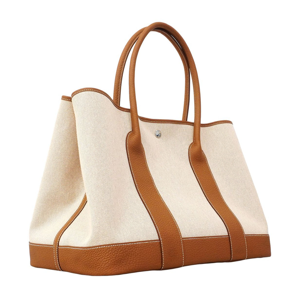 Hermes Tote Bag Neo Garden 41 Toile Ash Negonda Gold Silver — view 2