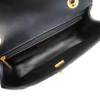 Chanel Shoulder Bag Quilted Lambskin Black Gold — view 4