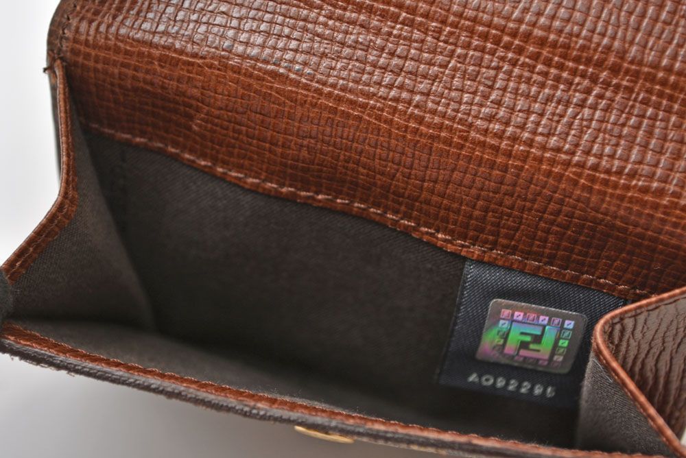 Fendi Wallet Bifold Fold Zucca Pattern Beige Brown — view 8