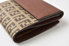 Fendi Wallet Bifold Fold Zucca Pattern Beige Brown — view 6