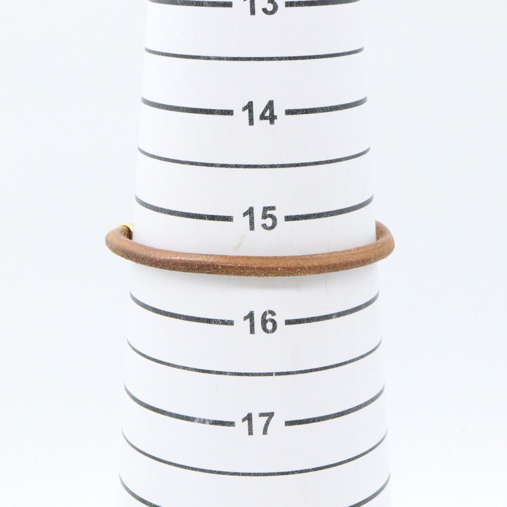 Hermes Jumbo Bra Gold Leather Bracelet — view 7
