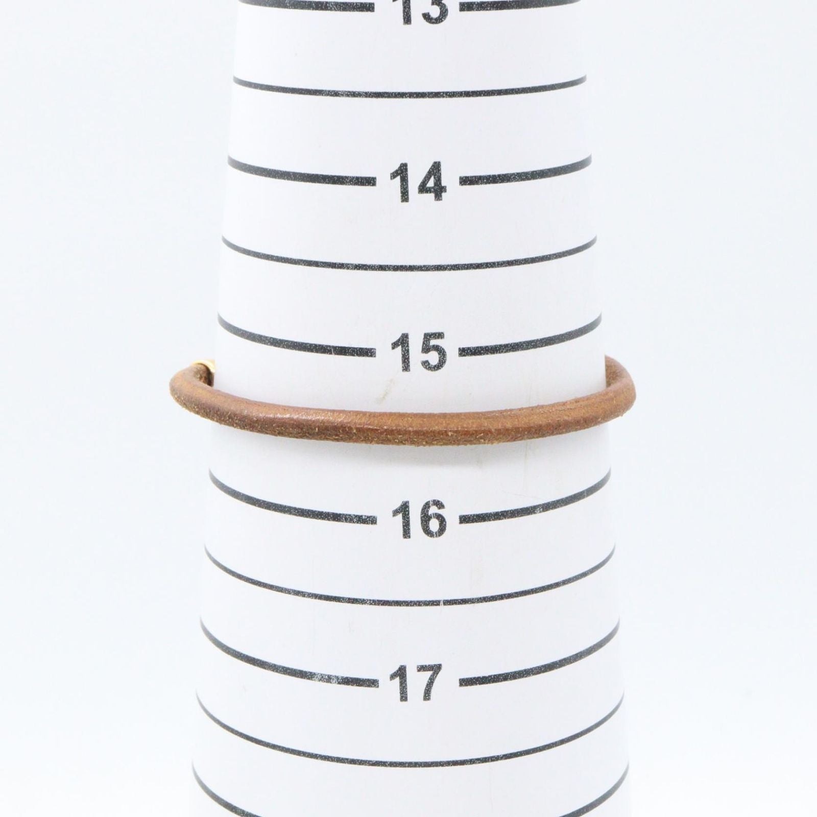 Hermes Jumbo Bra Gold Leather Bracelet — view 7