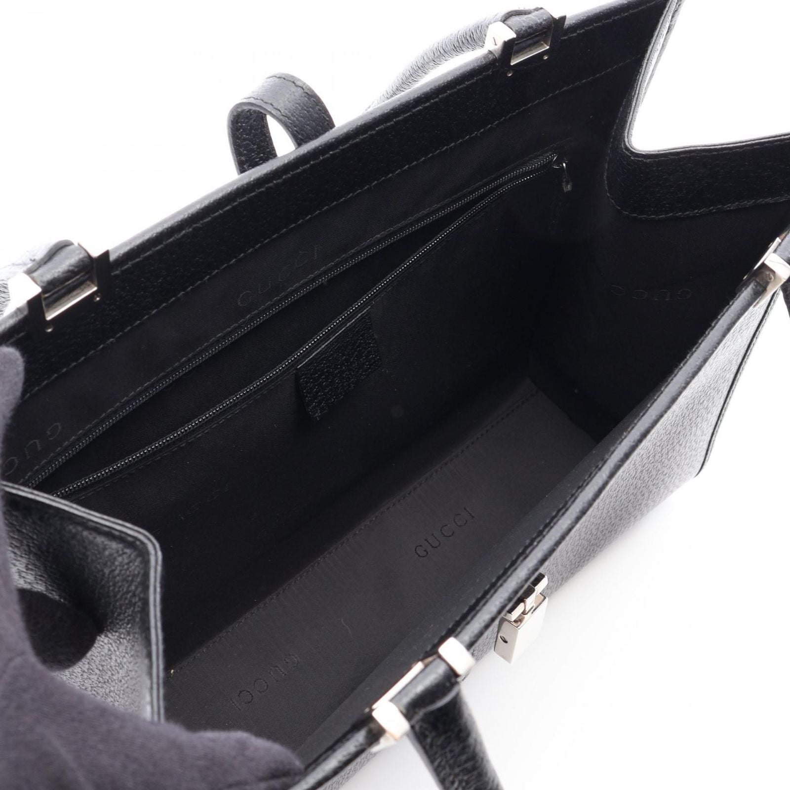 Gucci Tote Bag Jackie 002 Black Leather — view 3