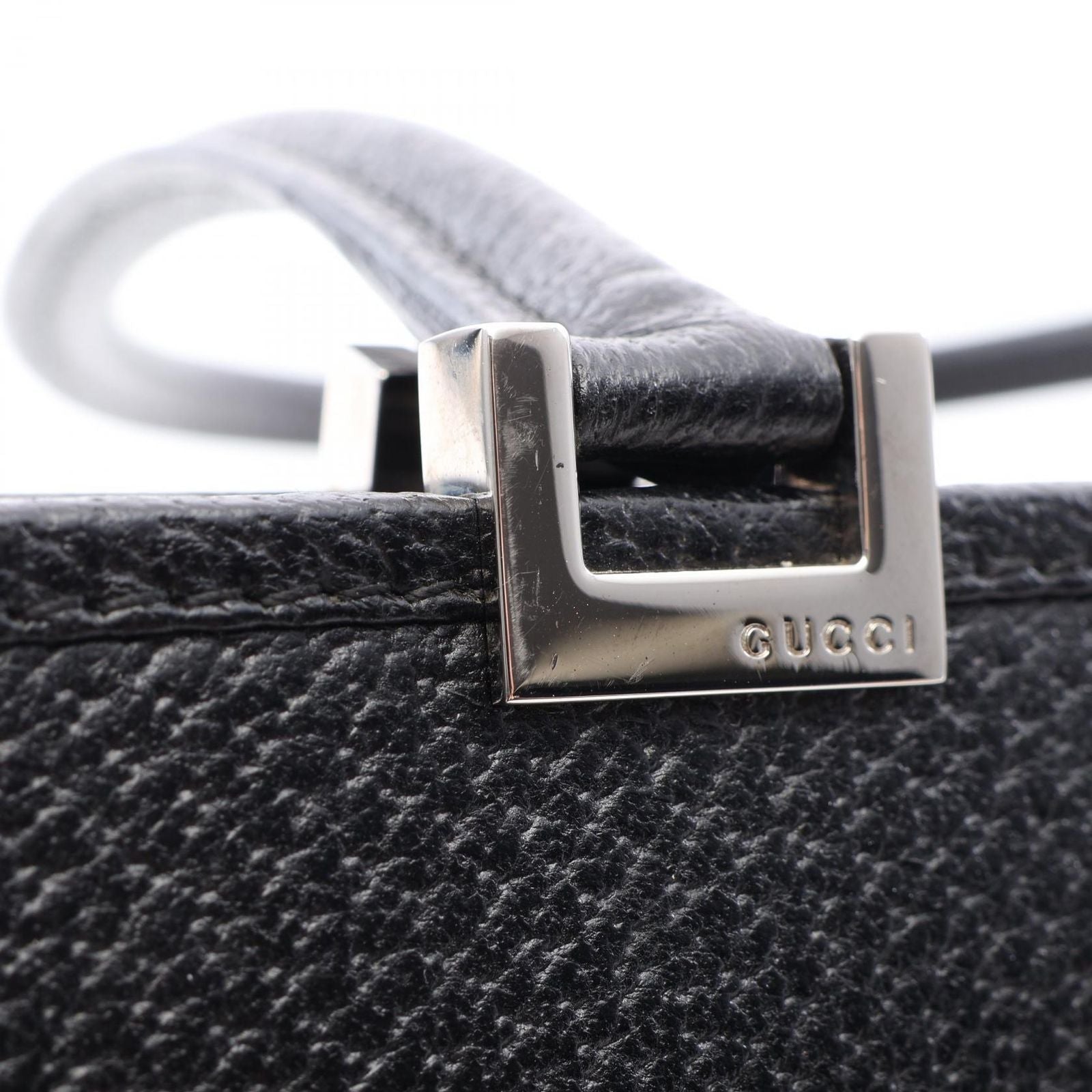 Gucci Tote Bag Jackie 002 Black Leather — view 8