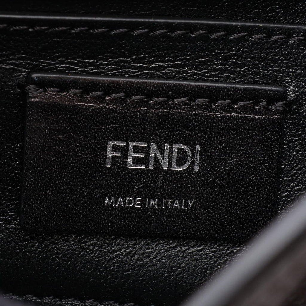 Fendi Shoulder Bag Selleria Baguette 2-Way Dark Brown Leather Mini — view 4