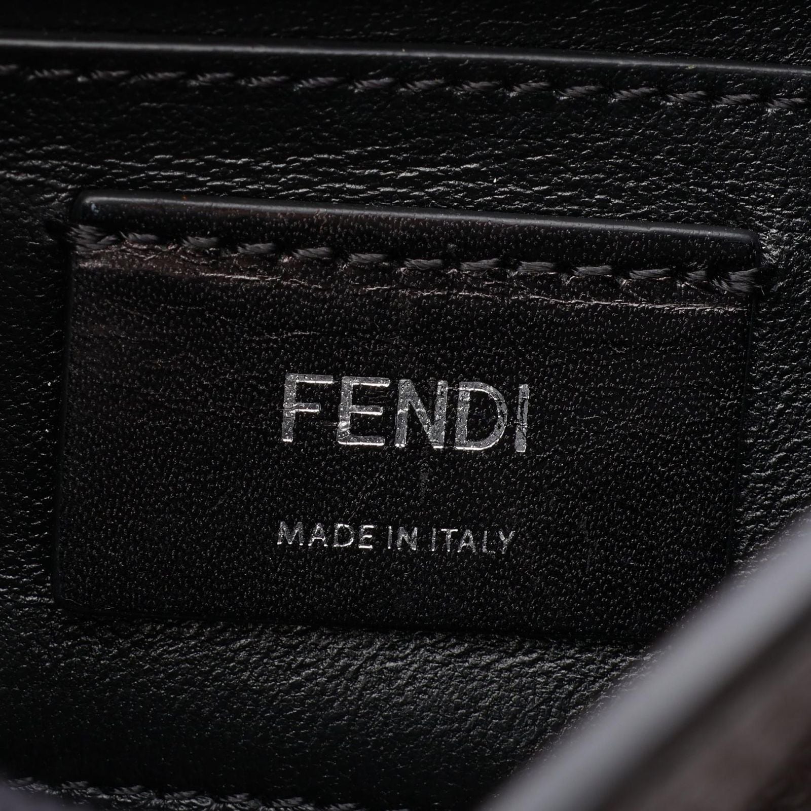 Fendi Shoulder Bag Selleria Baguette 2-Way Dark Brown Leather Mini — view 4