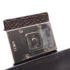 Fendi Shoulder Bag Selleria Baguette 2-Way Dark Brown Leather Mini — view 7
