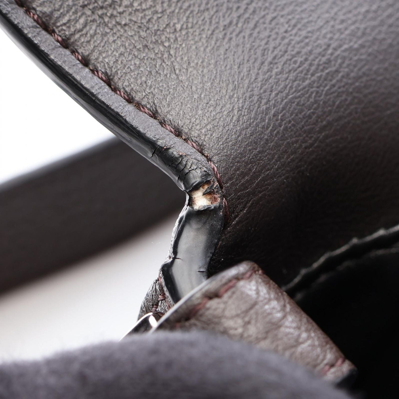 Fendi Shoulder Bag Selleria Baguette 2-Way Dark Brown Leather Mini — view 5