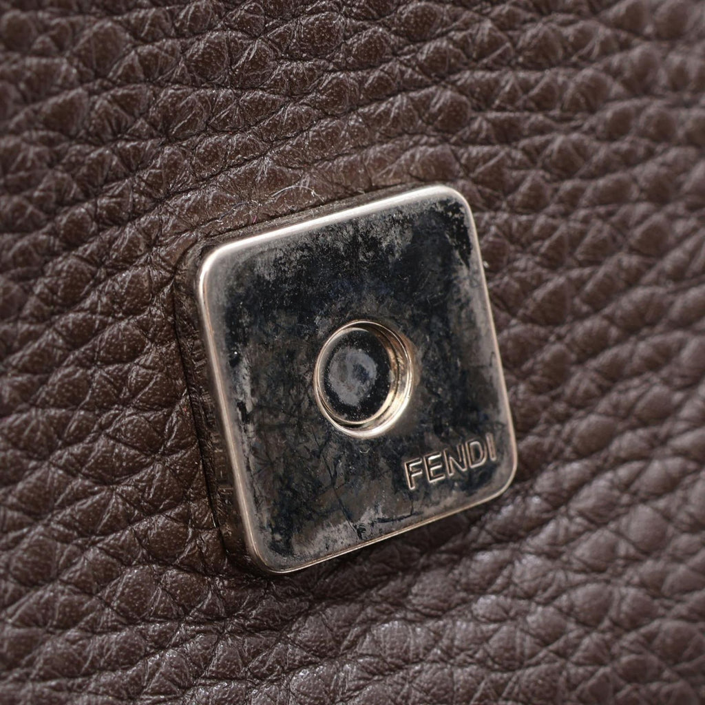 Fendi Shoulder Bag Selleria Baguette 2-Way Dark Brown Leather Mini — view 8