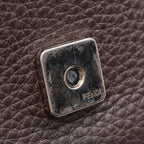 Fendi Shoulder Bag Selleria Baguette 2-Way Dark Brown Leather Mini — view 8