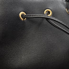 Fendi Shoulder Bag Montresor Drawstring Black Leather — view 8