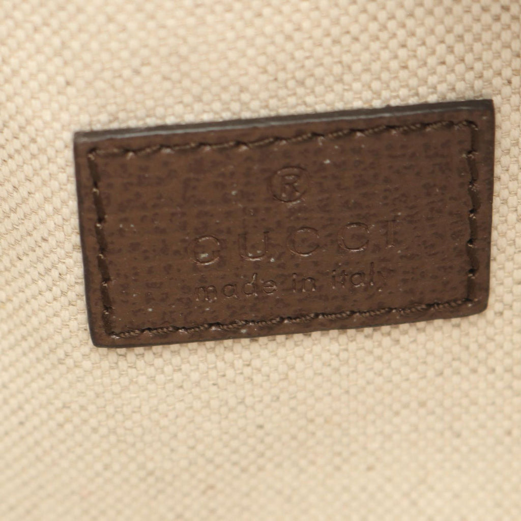 Gucci Shoulder Bag Jumbo GG Beige Brown Green Canvas Leather — view 4