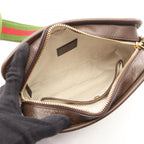 Gucci Shoulder Bag Jumbo GG Beige Brown Green Canvas Leather — view 3